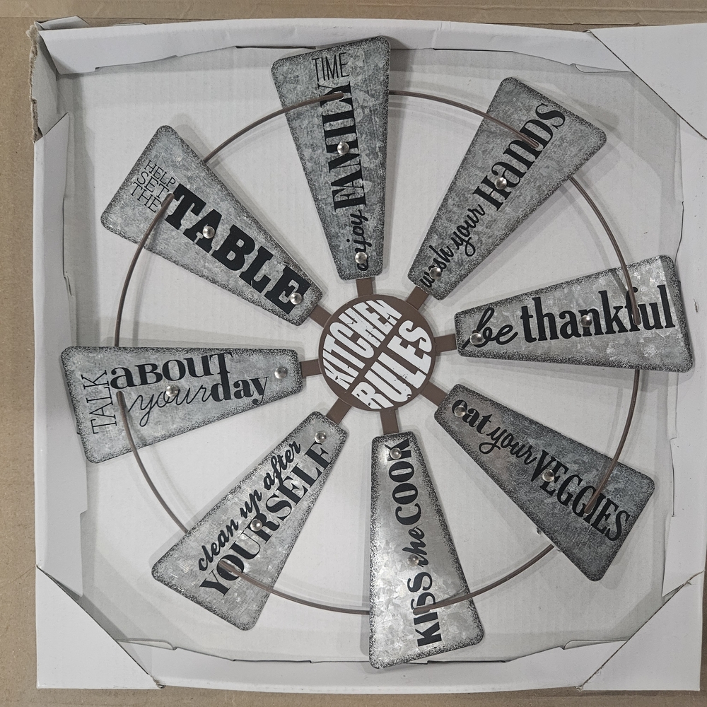 Kitchen Rules Metal Wall Art
